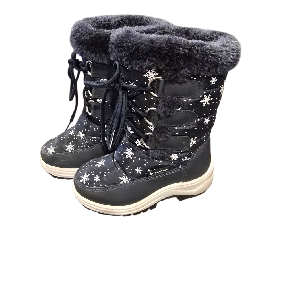 Fantiny Snowflake Toddler BLUE Boots Size UK 24 US 8 - Picture 3 of 5